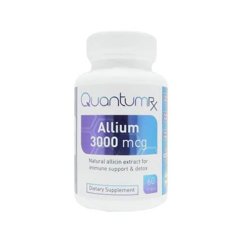 QuantumRX Allium 3000 mcg 60 V Caps allicidin brain Cardiovascular Detoxification garlic immunity,Blood Sugar Minerals,cheaper than supplements.co.nz,concentrated food supplement,Cr+,Dietary Supplement,essential trace mineral,Iron supplement,issues,liquid