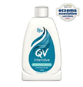 QV intensive moisturising cleanser for dry skin, 250g bottle for gentle cleansing and deep hydration.