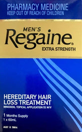Regaine Men's Extra Strength Minoxidil 5% 1 Month, mens minoxidil 5% treatment for hereditary hair loss.