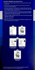 Instructions for using Regaine Men's Extra Strength Foam for effective scalp application.