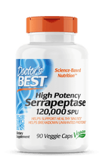 Doctor's Best High Potency Serrapeptase 120,000SPU 90 Vege Capsules 000SPU,doctor's best,Doctor's Best High Potency Serrapeptase,High Potency Serrapeptase 120,issues,serrapeptase,Serrapeptase 120,Serrateric