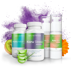 Koru Nutrition Skin Rescue Pack | 2 Bottles Koru Skin, 1 Month Advanced Collagen, 1 Month Sleep | Hydrates Skin & Supports Joints