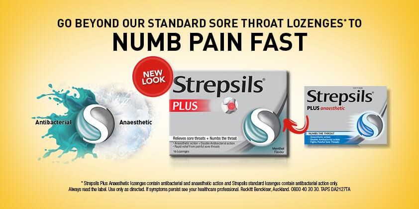 Strepsils Plus Anaesthetic Lozenges 16 anaesthetic,issues,local anaesthetic,numbing pain,strepsils plus lozenges