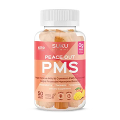 SUKU Vitamins Peace Out PMS 50 Protein Gummies issues,joint tissues,menopause,menstrual cycle,menstrual cycle irregularities,Peace Out PMS,premenstrual symptoms,Protein Gummies,stabilise menstrual,stabilise menstrual cycle,such as hot flushes,Suku Vitamin
