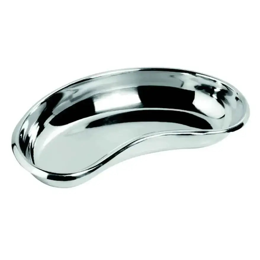 Allcare Kidney Dish Stainless Steel Medium 200mmL x 95mmW x 38mmH,Small 172mmL x 93mmW x 34mmH,• Manufactured in Thailand,• Stainless steel dish commonly used to receive soiled dressings and medical waste