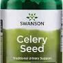 Swanson celery seed supplement for urinary health 500mg 180 capsules bottle image.