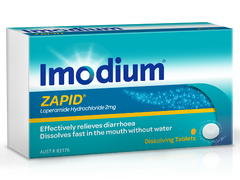 IMODIUM ZAPID TABS 2MG 12 diarrhea,diarrhoea,imodium,issues