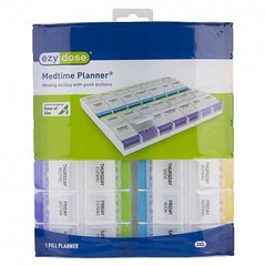 Ezy Dose Push Button Pill Reminder 7 Day XL Medtime