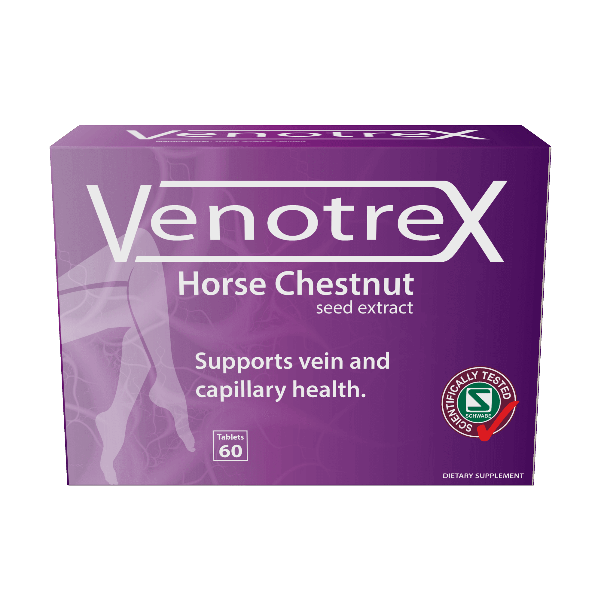 Venotrex Horse Chestnut Seed Extract 60 tablets Chestnut Seed Extract,Horse Chestnut Seed Extract,issues,vein and capillary health,vein health,Venotrex Horse Chestnut Seed Extract 60 tablets