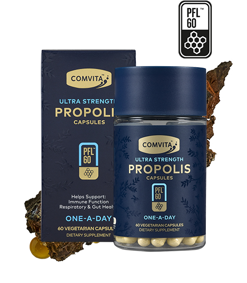 Comvita PFL60 Propolis 60 Capsules -400mg/cap comvita,comvita propolis,Comvita Propolis Herbal Elixir,Comvita Propolis Tincture,issues,Manuka Health BIO30 propolis,propolis,propolis oral spray