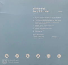 ACCOSCA Battery Free Body Fat Scale accosca,ACCOSCA SCALE,BATTERY FREE BODY FAT SCALE,BATTERY FREE SCALE,body fat,body scale,issues,scale,weight,weight scale