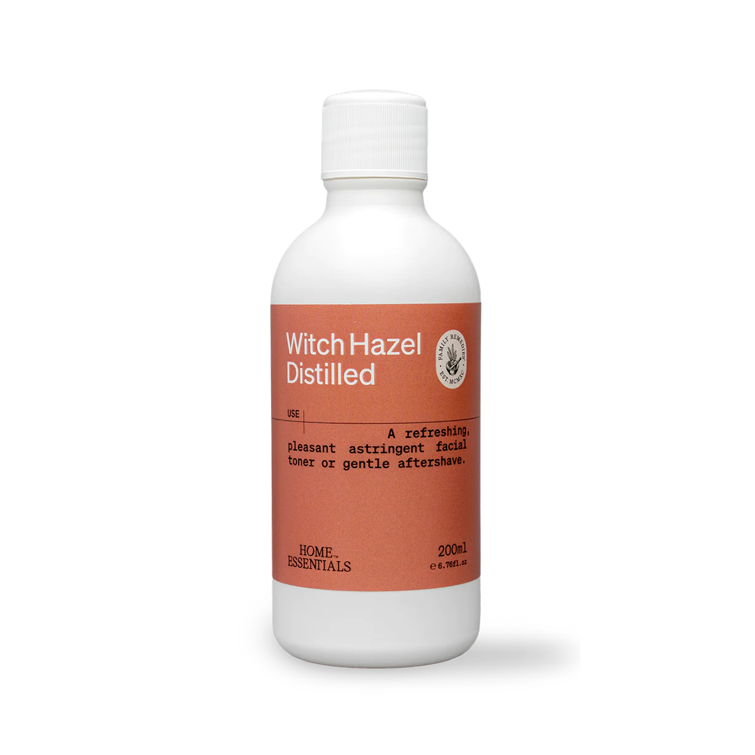 Home Essentials Witch Hazel Distilled 200 ml anti-inflammatory,balance pH,cleanser,combat oiliness,facial cleanser,fragranced facial toner,gentle cleansers,gentle skin cleanser,issues,minimise pores,NATURAL TONER,Rosewater,skin-balancing qualities,tighten