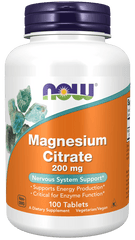 now Magnesium Citrate 200 mg 100 Tablets