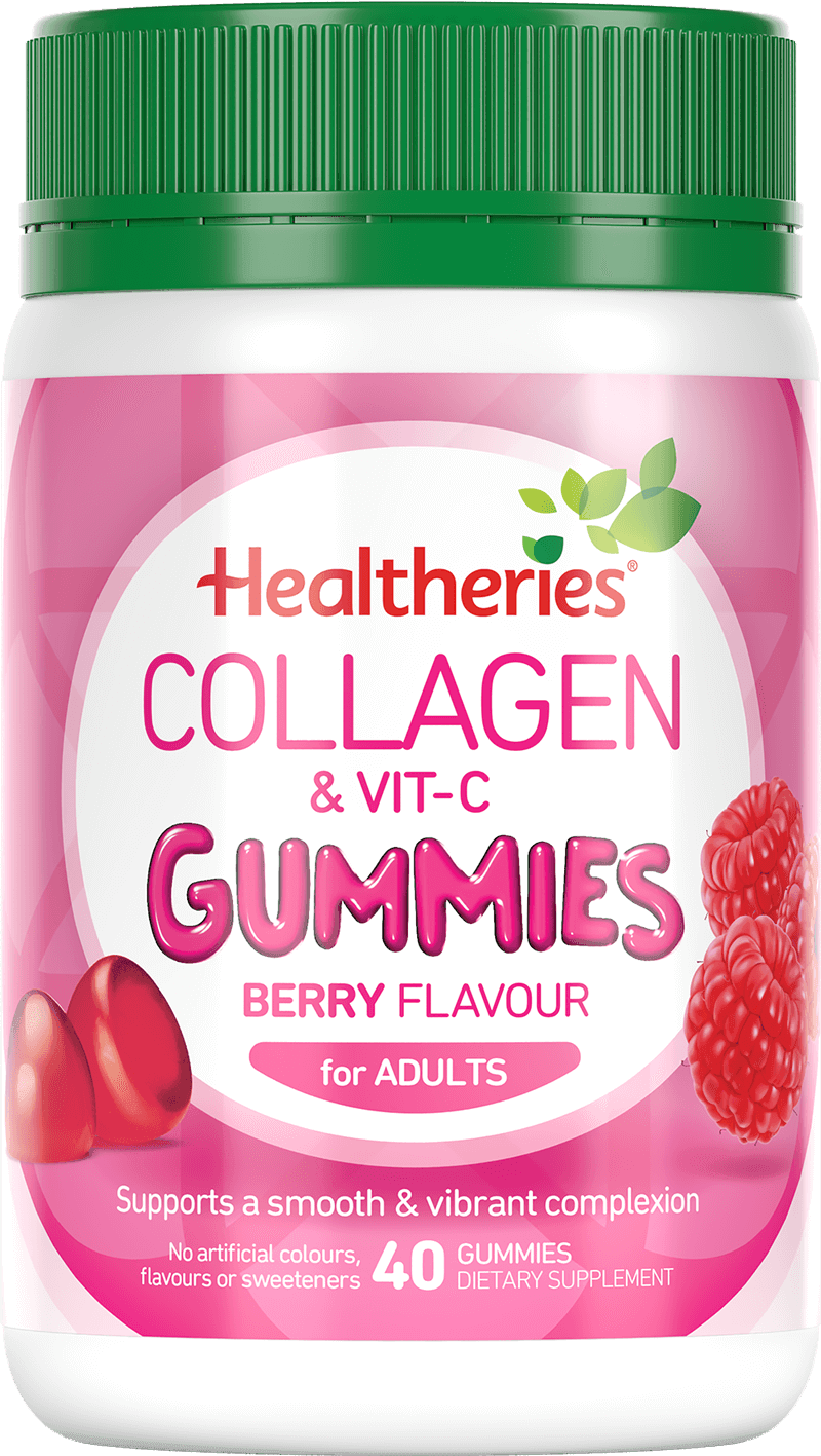 Healtheries Collagen & Vit-C 40 Gummies for Adults Berry Flavour - DominionRoadPharmacy