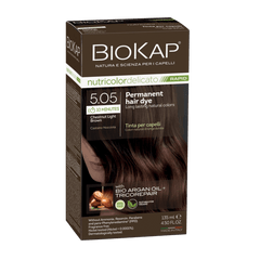 BIOKAP NUTRICOLOR DELICATO RAPID 5.05 CHESTNUT BROWN PERMANENT HAIR DYE