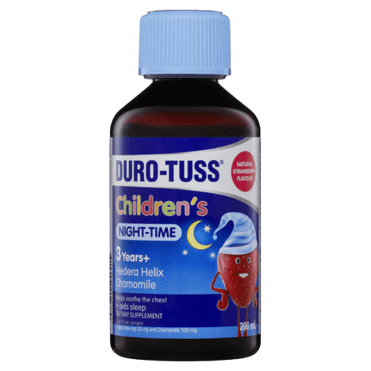 DURO-TUSS Children’s Cough Liquid Night-time 200ml - DominionRoadPharmacy