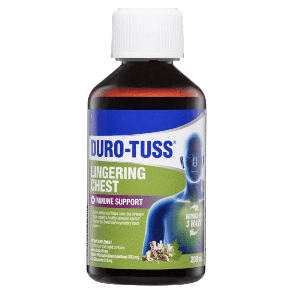DURO-TUSS Lingering Chest + Immune Support 200ml - DominionRoadPharmacy