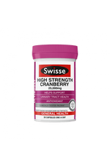 Swisse High Strength Cranberry 30 Capsules for Urinary Health Support - DominionRoadPharmacy