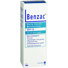 Benzac Facial Moisturiser UVA and UVB SPF15 118 mL - DominionRoadPharmacy