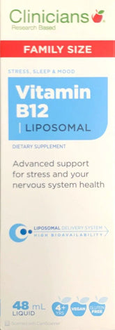 Clinicians Vitamin B12 Liposomal 48ml - High-Absorption Formula for Energy Support - DominionRoadPharmacy