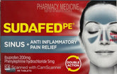 Sudafed PE Sinus + Anti Inflammatory Pain Relief 48 tablets - DominionRoadPharmacy