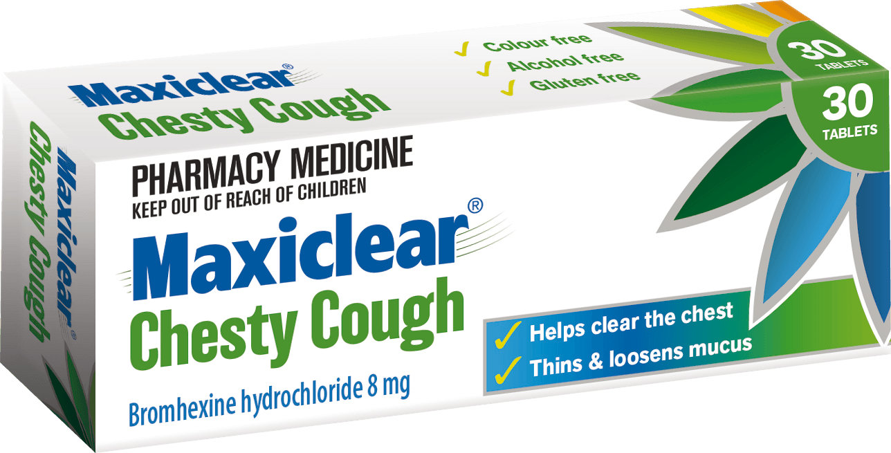 MAXICLEAR CHESTY COUGH TABLETS 8MG 30 - DominionRoadPharmacy
