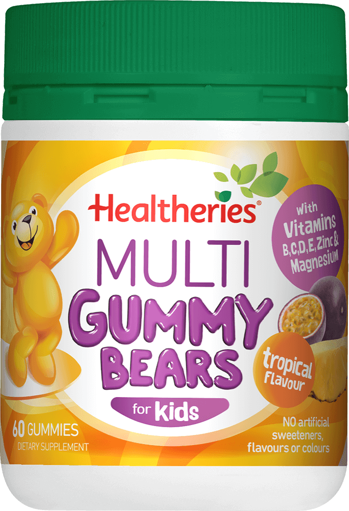 Healtheries Kids Multi Gummy Bears Tropical 60s - DominionRoadPharmacy