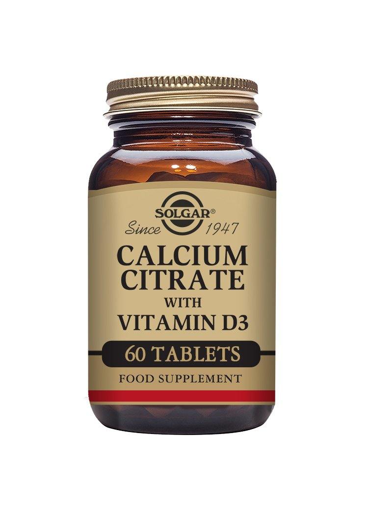 Solgar Calcium Citrate With Vitamin D3 60 tablets - DominionRoadPharmacy