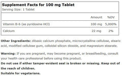 Source Naturals Vitamin B-6 100mg Tablets - 100 Count - DominionRoadPharmacy