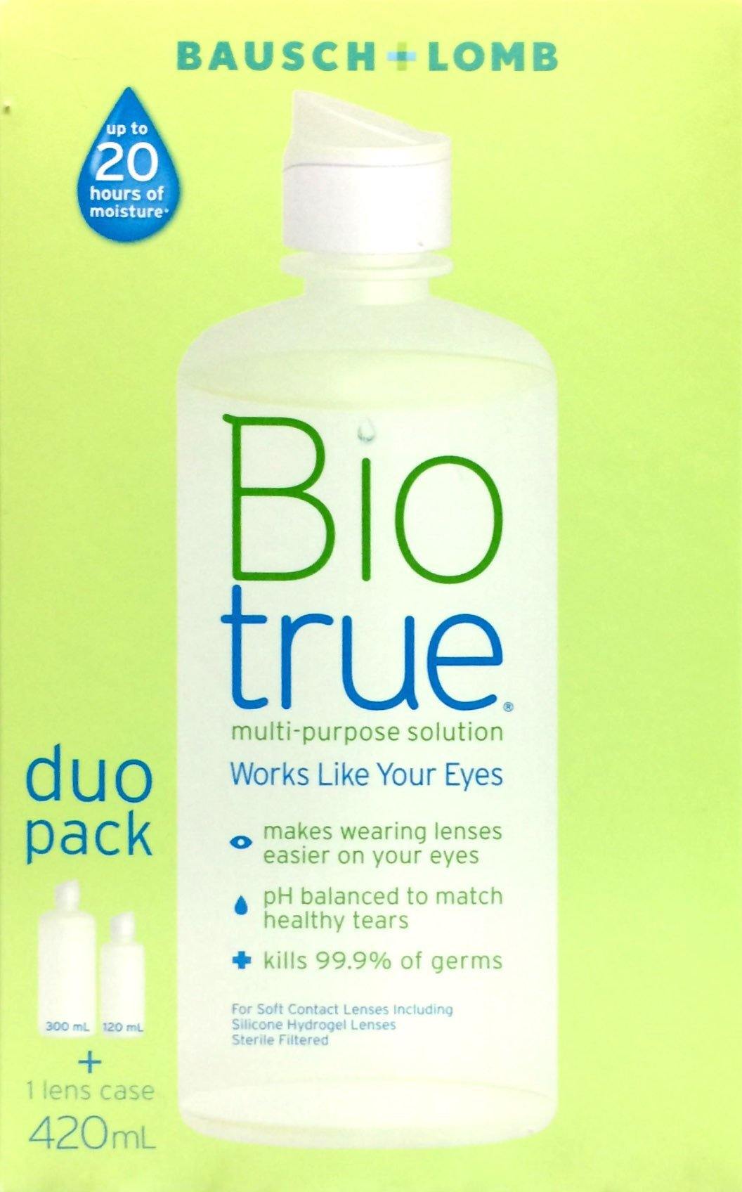 Biotrue Multi-Purpose Solution Duo Pack 420ml - Optimal Lens Care - DominionRoadPharmacy