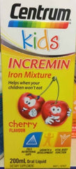 Centrum Kids Incremin Iron 200ml cherry flavour - DominionRoadPharmacy