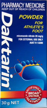 Daktarin Antifungal Powder 30 gm - Effective Fungal Treatment Pharmacy Medicine Only - DominionRoadPharmacy