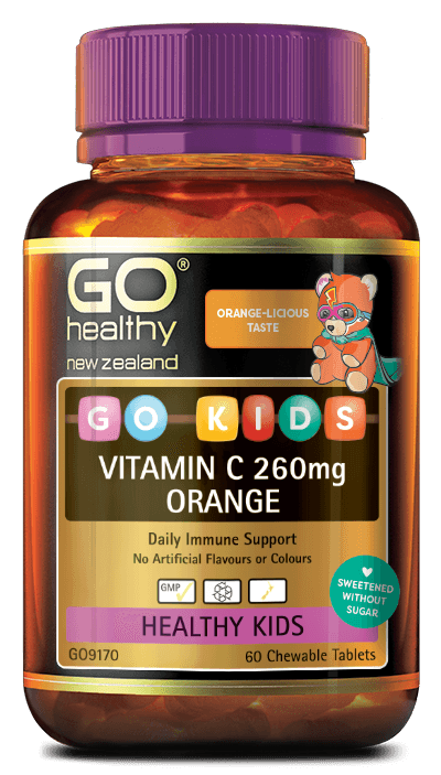 Go Healthy Kids Vitamin C 260mg Orange 60 tablets - DominionRoadPharmacy