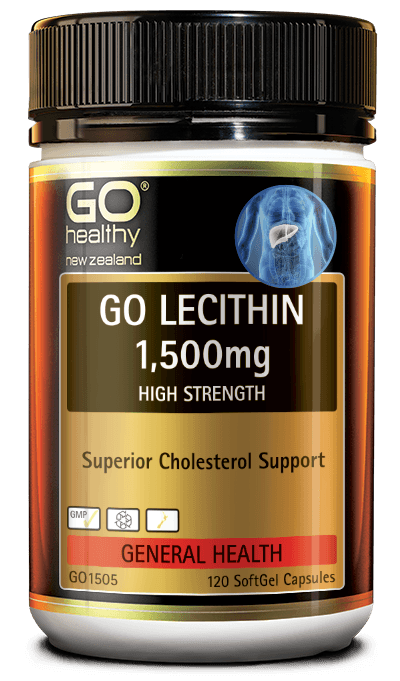 Go Healthy Lecithin 1,500MG 120 Capsules Cholesterol Support - DominionRoadPharmacy