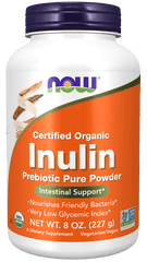 now Inulin Prebiotic Pure FOS Powder, USDA Organic 227 gm