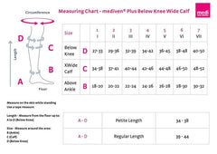 mediven Plus Below Knee Wide Calf Compression Stocking Beige