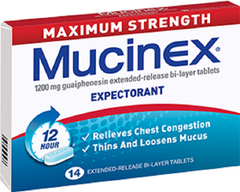 Mucinex Max 1200mg Tablets - 14 Count for Effective Relief - DominionRoadPharmacy