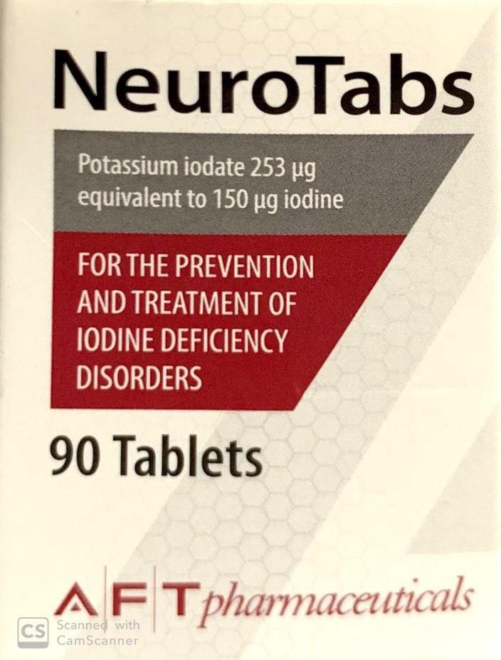 Neurotabs Iodine Deficiency Tablets - 90 Tablets for Optimal Health - DominionRoadPharmacy