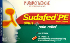Sudafed PE Sinus Plus Pain Relief - 48 Tablets (Limit 1) - DominionRoadPharmacy