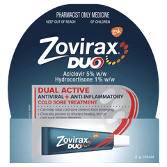 Zovirax Duo 2G Cream Pharmacist Only Medicine