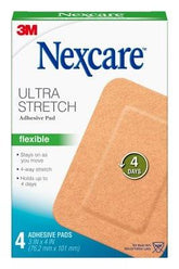 Nexcare Ultra Stretch Flexible Adhesive Pad 4 pack - DominionRoadPharmacy