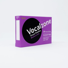 Vocalzone Throat Pastilles Sugarfree Blackcurrant for Soothing Relief - 24 Pack - DominionRoadPharmacy