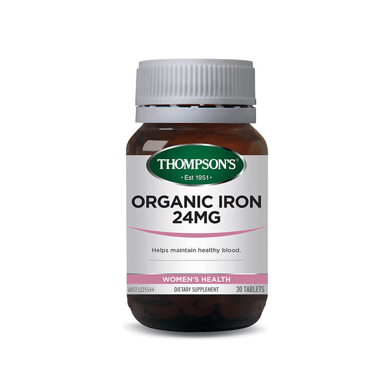 Thompsons Organic Iron 24mg Tablets 30 issues