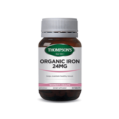 Thompsons Organic Iron 24mg Tablets 30 issues