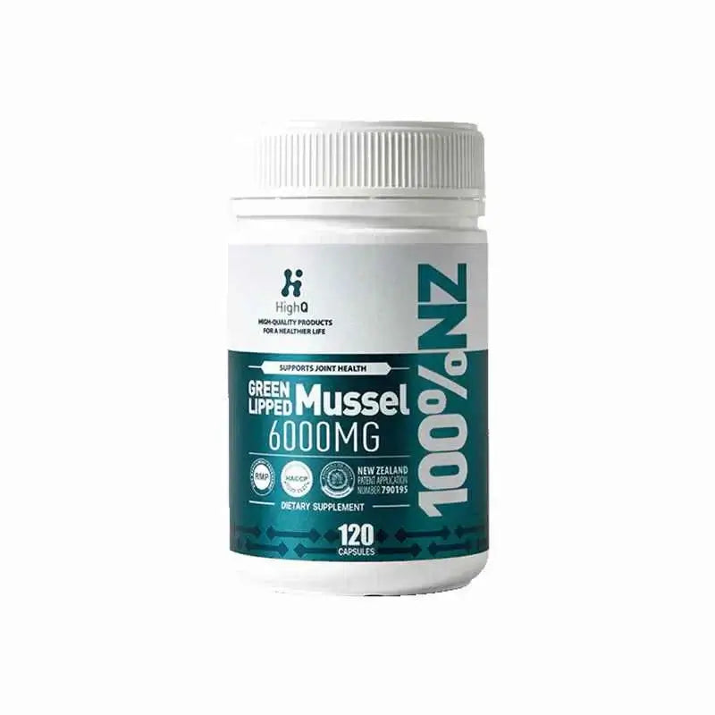 HighQ Green Lipped Mussel 6000mg for Joint Soft Capsule Google,helps alleviate joint discomfort,mobility,natural anti-inflammatory properties,natural glucosamine,new,Rich in chondroitin sulfate,support joint health