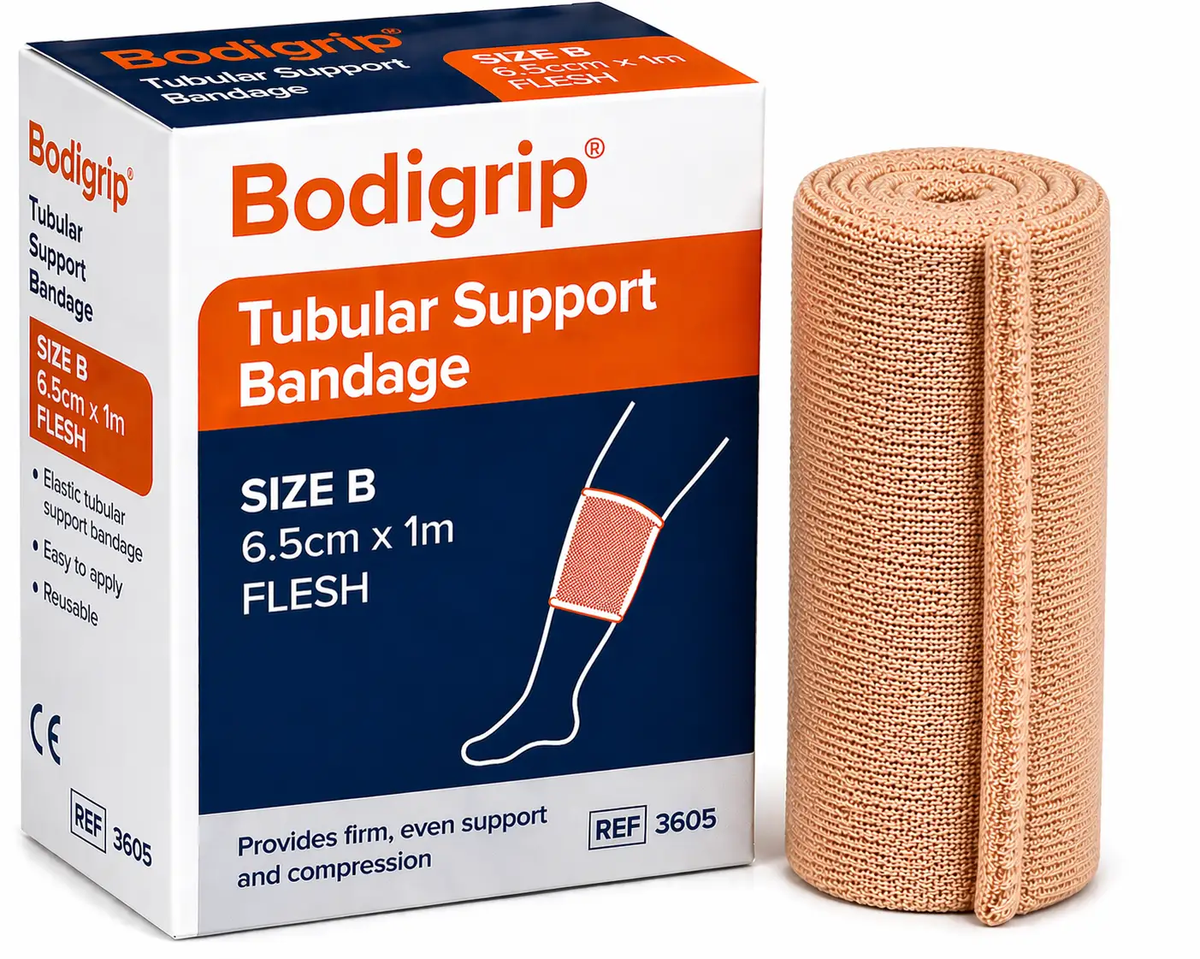 Bodigrip Tubular Support Bandage Provides Firm, Even Support Compression Bandage