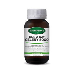 Thompsons One-A-Day Celery 5000mg 60 Capsules gout,issues,joint health,Thompsons One-A-Day Celery 5000mg,urinary tract infections,water retention