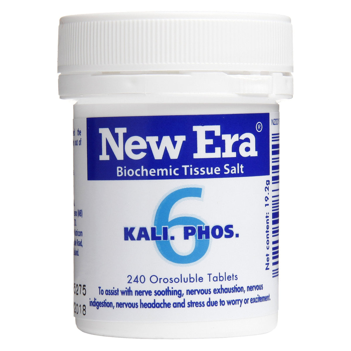 New Era Kali Phos Natural Tranquiliser 240 tablets biochemic tissue salt,fatigue,headaches,issues,nervous exhaustion,new era,New Era Kali Phos,shingles,sleeplessness,tissue salts