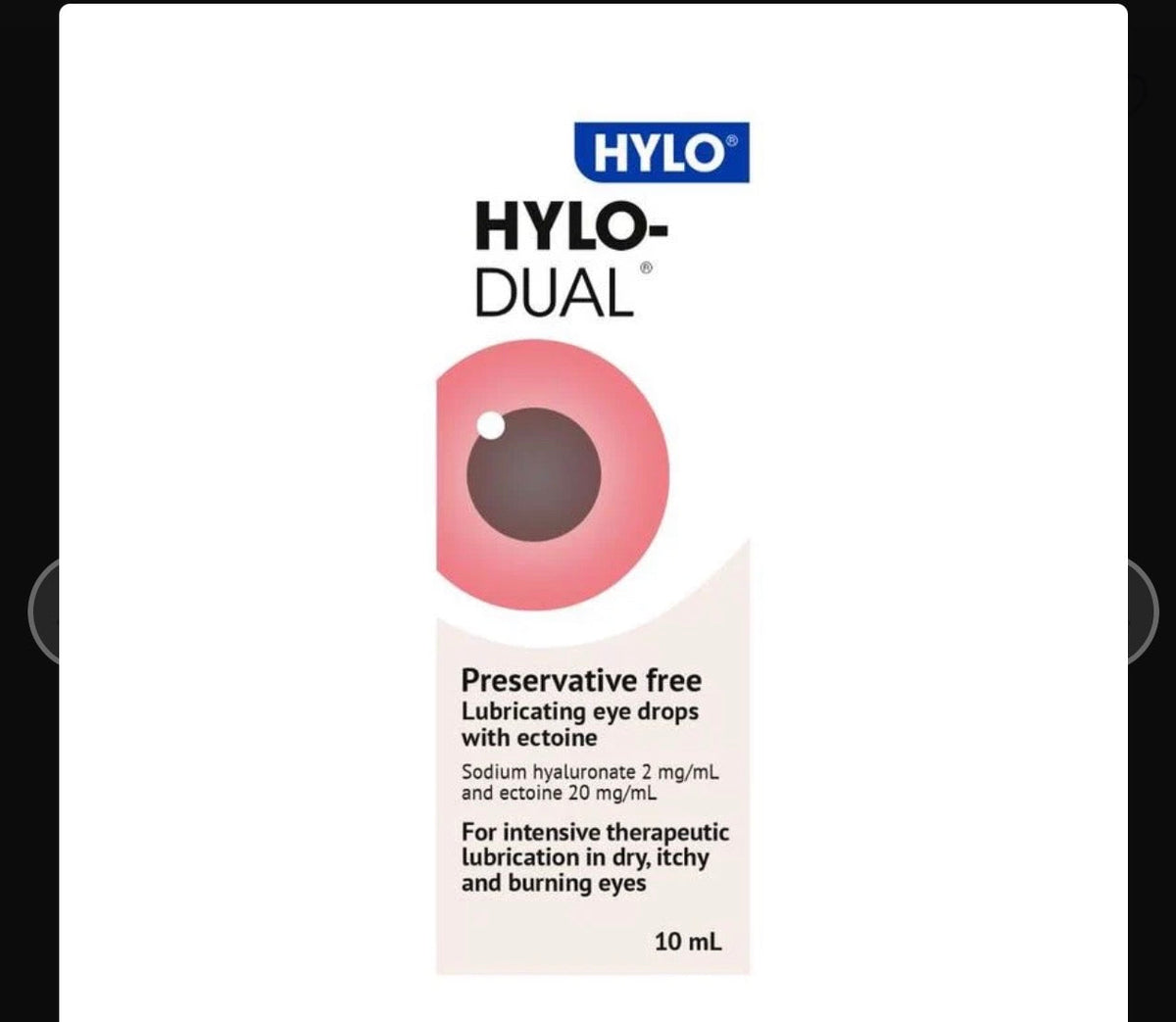 HYLO DUAL Eye Drops 0.05% Sodium Hyaluronate + 2% Ectoine 10ml