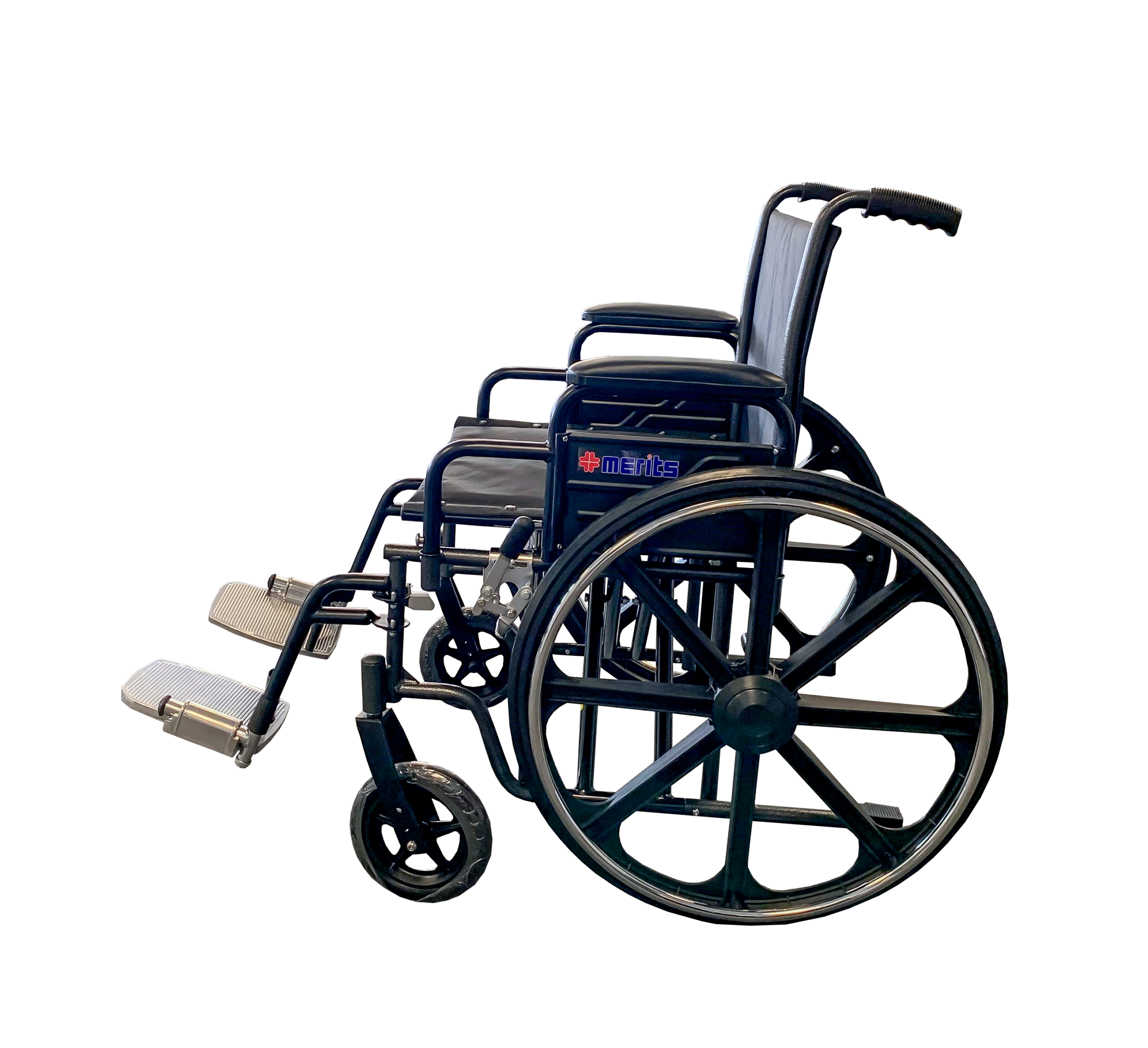 Premium Heavy Duty Self Propelled Wheelchair 22 Inch Durable Seat with Height Adjustability